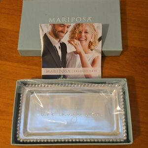 Mariposa Silver Tray with Bead Detailing